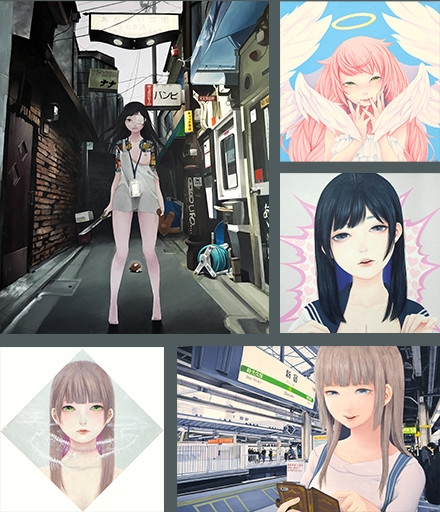きりさき個展「昼の月」